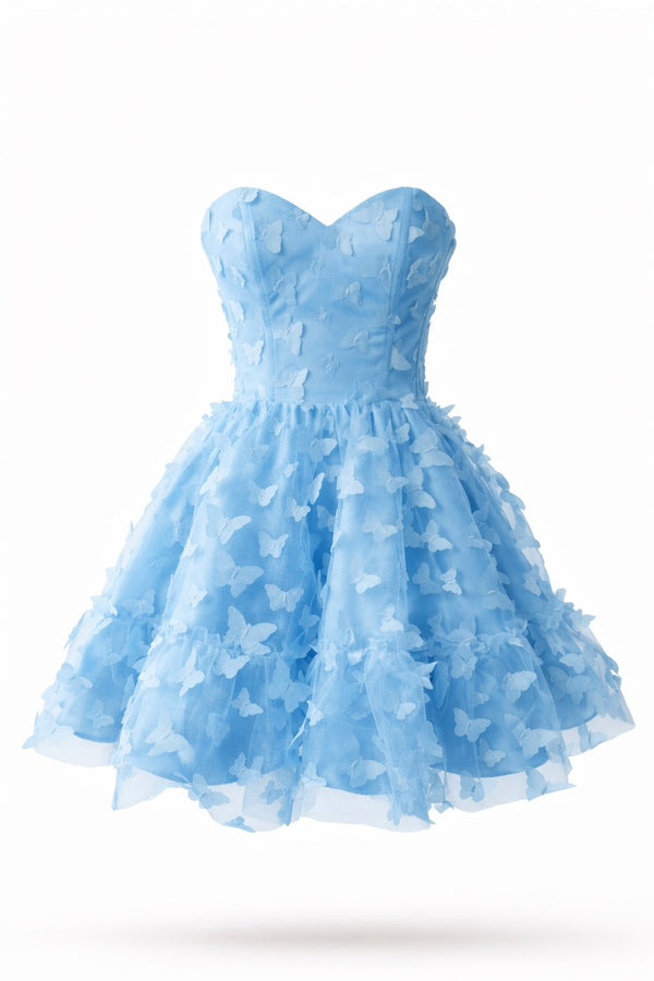 Adélie Butterfly Appliqué Mini Dress