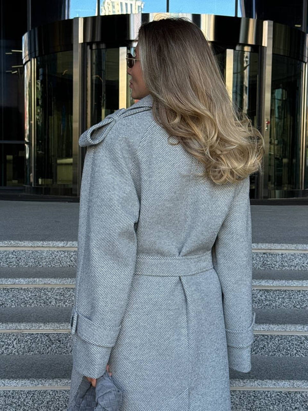 Marceline Belted Wool-Look Coat