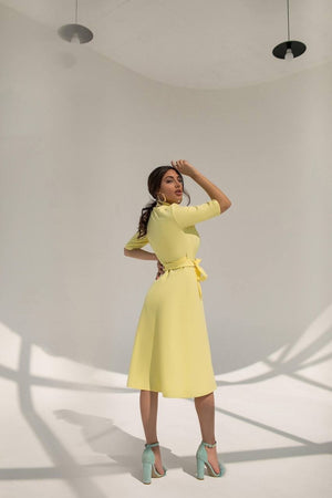 Lucile Tie-Back Midi Dress