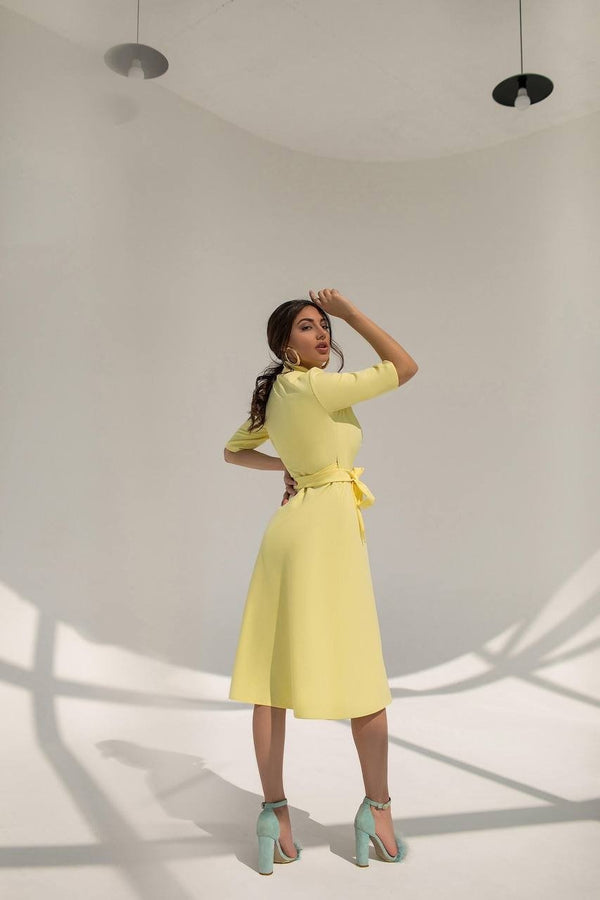 Lucile Tie-Back Midi Dress