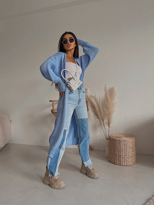 Selene Longline Cardigan – Blue