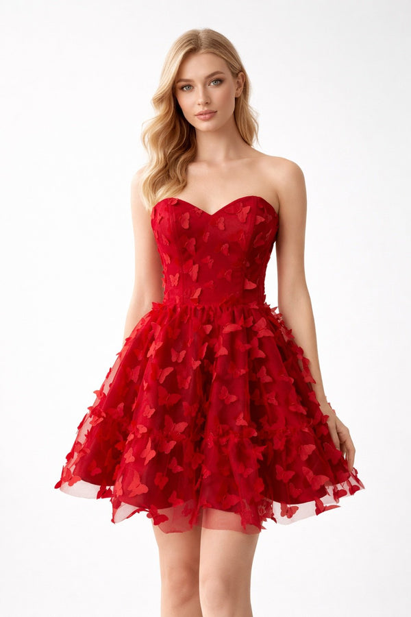 Adélie Butterfly Appliqué Mini Dress