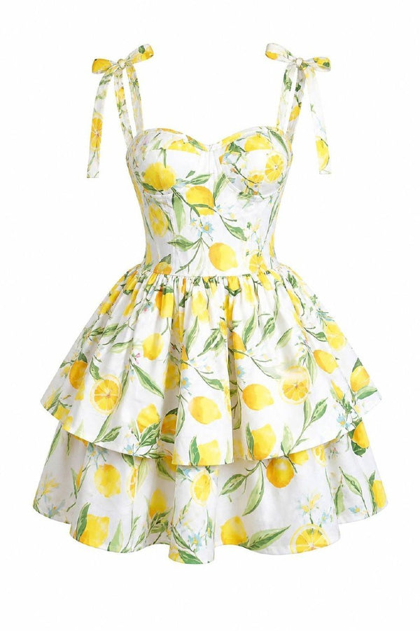 Charline Printed Bustier Mini Dress