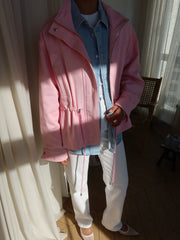 Pascale Cotton Twill Bomber in Pink