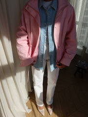 Pascale Cotton Twill Bomber in Pink