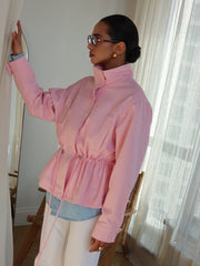 Pascale Cotton Twill Bomber in Pink