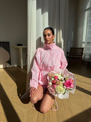 Pascale Cotton Twill Bomber in Pink
