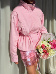 Pascale Cotton Twill Bomber in Pink