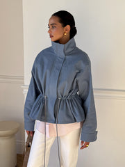 Pascale Cotton Twill Bomber in Blue