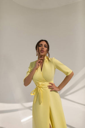Lucile Tie-Back Midi Dress