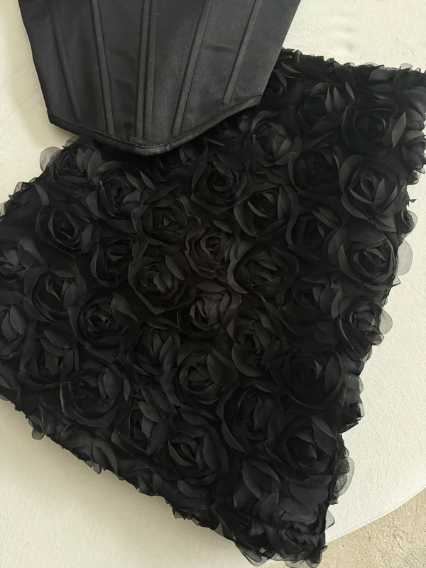 Émeraude Corset Top & Textured Skirt Set