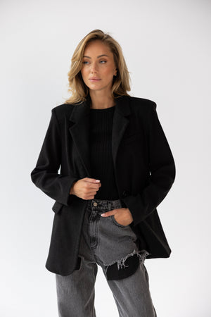 Adrienne Oversized Blazer – Black