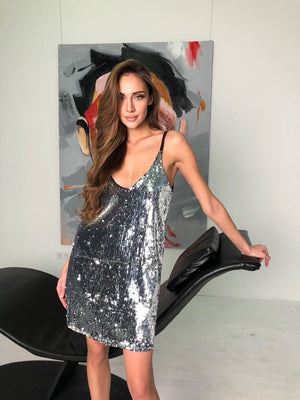 Diane Sequin Mini Dress