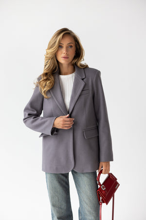 Adrienne Oversized Blazer – Grey