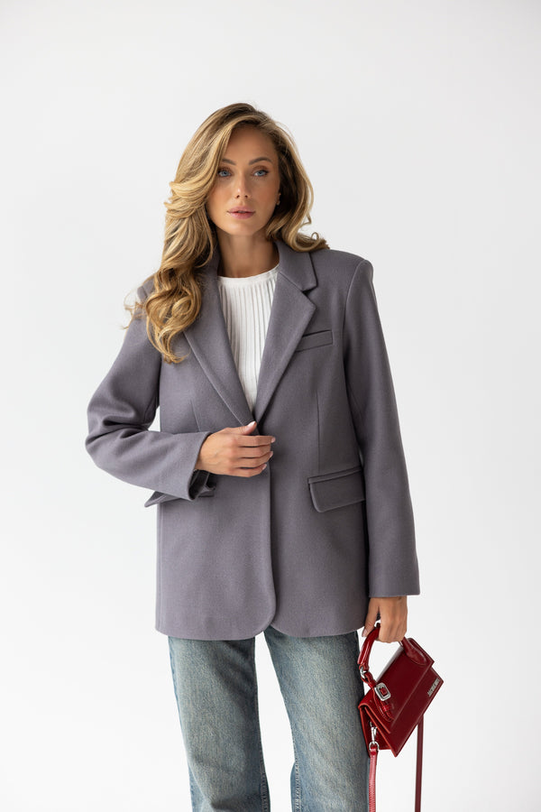 Adrienne Oversized Blazer – Grey