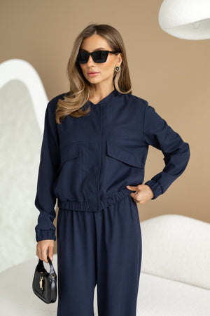 Solene Knit Lounge Set – Blue