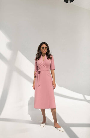 Lucile Tie-Back Midi Dress