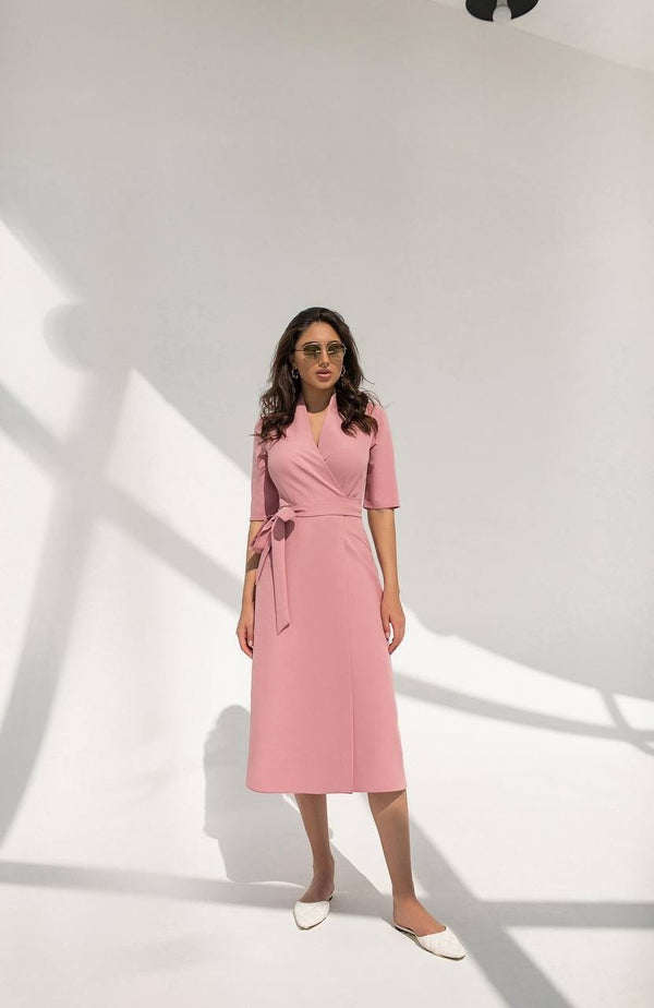 Lucile Tie-Back Midi Dress