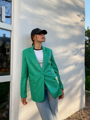 Hermine Oversized Longline Blazer – Grass