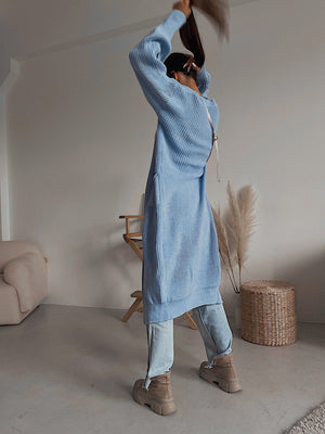 Selene Longline Cardigan – Blue