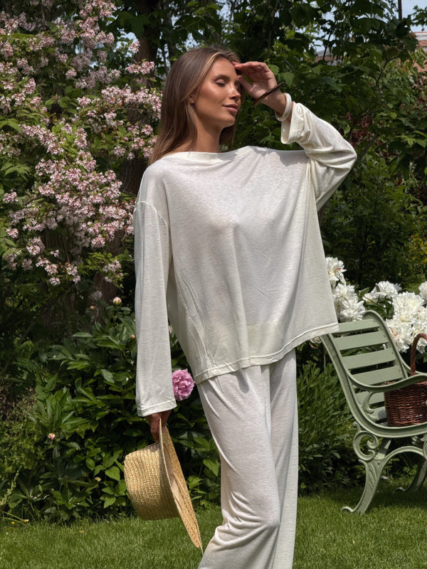 Céleste Off-Shoulder Knit Set – Butter