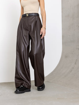 Clémence Pleated Wide-Leg Trousers