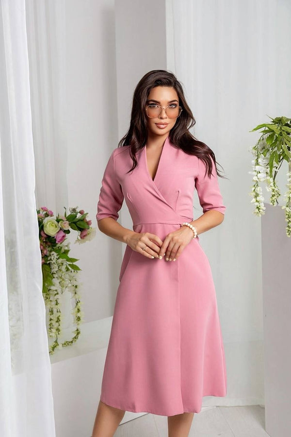 Lucile Tie-Back Midi Dress