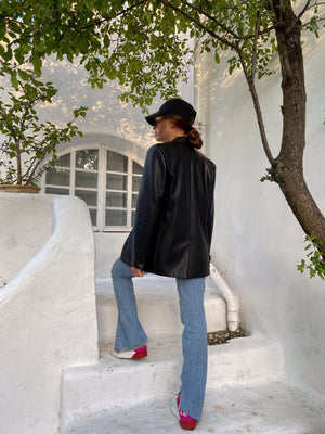 Hermine Oversized Longline Blazer – Black
