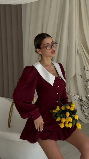 Rochie mini Bordeaux Muse