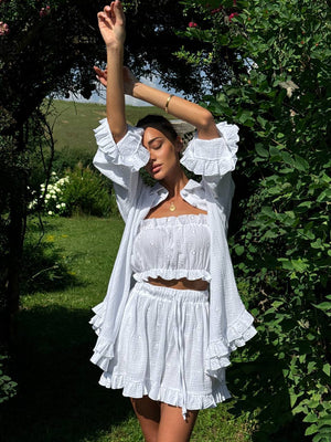 White Maldives Embroidered Set