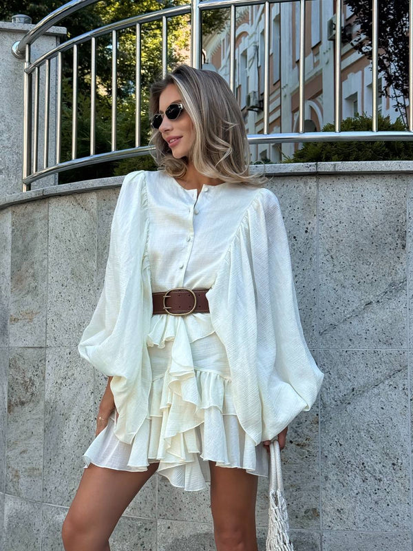 Sicilia Volanlı Mini Krem