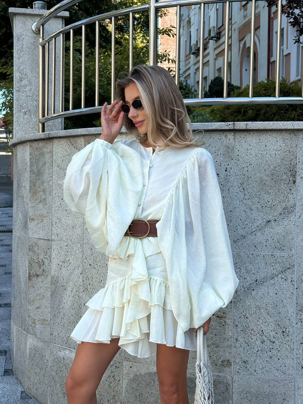 Sicilia Volanlı Mini Krem