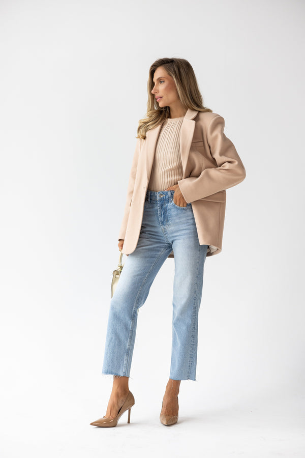 Adrienne Oversized Blazer – Beige