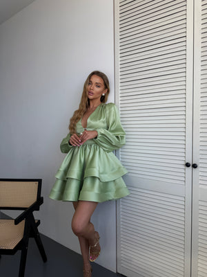 Emmanuelle Poplin Tiered Shirt Dress