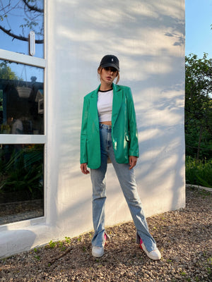 Hermine Oversized Longline Blazer – Grass