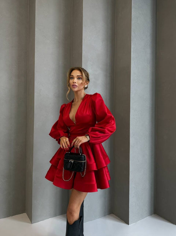 Emmanuelle Poplin Tiered Shirt Dress