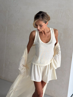 Albertine Knit Three-Piece Lounge Set – Butter