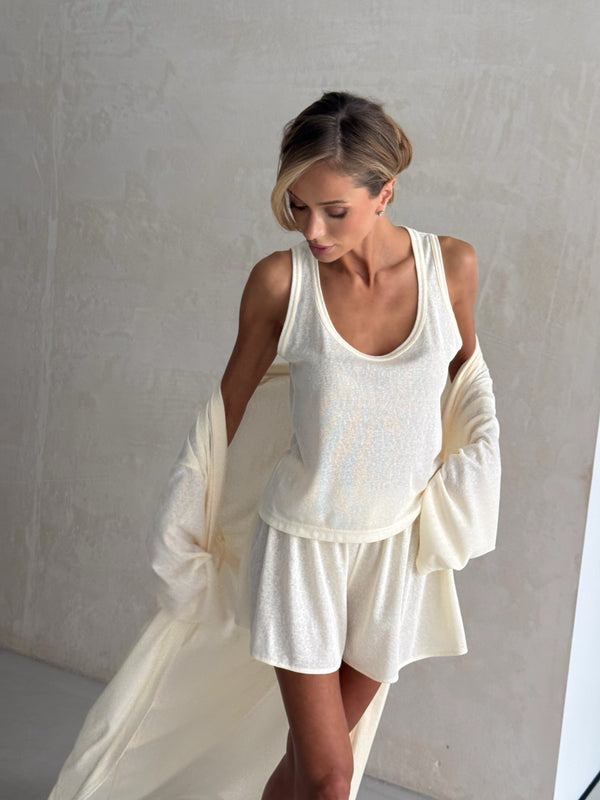 Albertine Knit Three-Piece Lounge Set – Butter