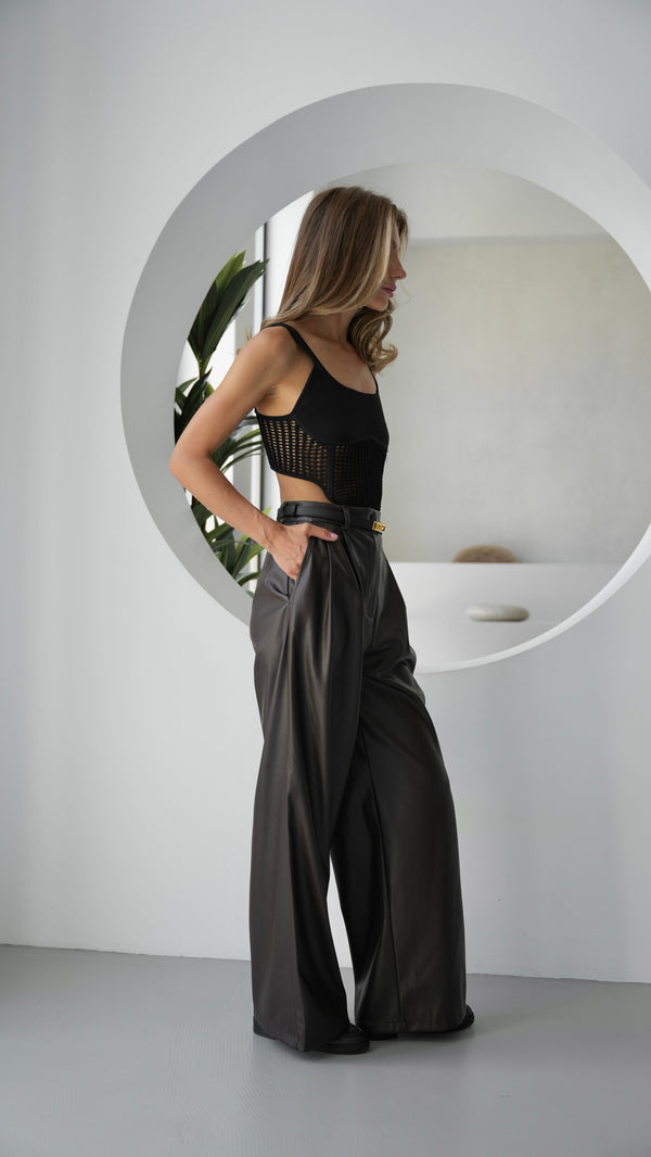 Clémence Pleated Wide-Leg Trousers