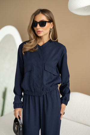 Solene Knit Lounge Set – Blue