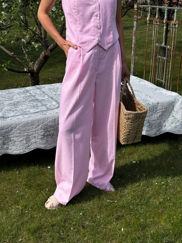 Blanche Waistcoat & Trouser Suit – Pink