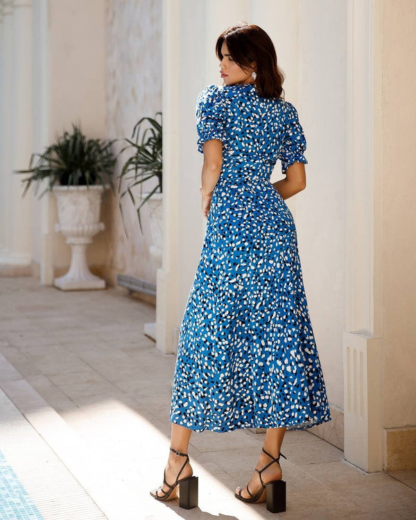 Colette Floral Wrap Midi Dress