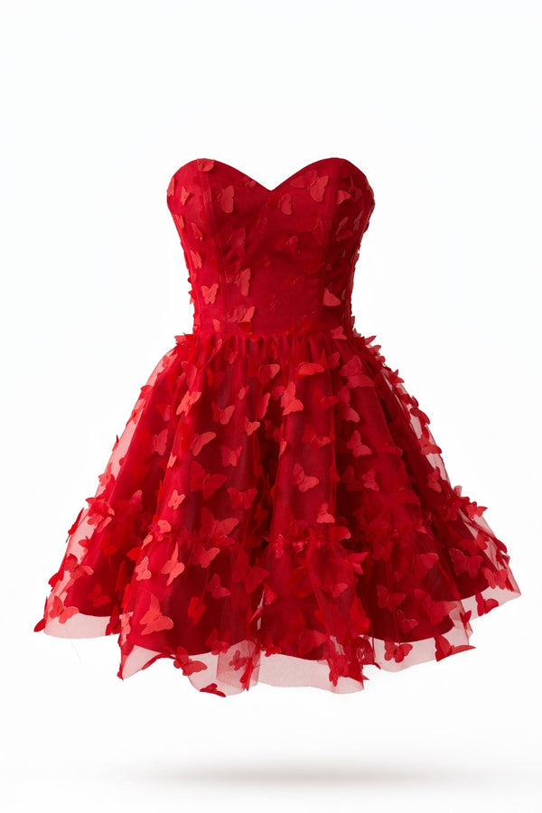 Adélie Butterfly Appliqué Mini Dress