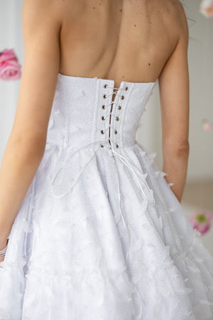 Adélie Butterfly Appliqué Mini Dress