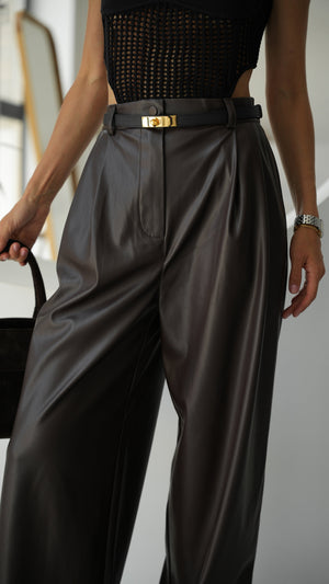 Clémence Pleated Wide-Leg Trousers