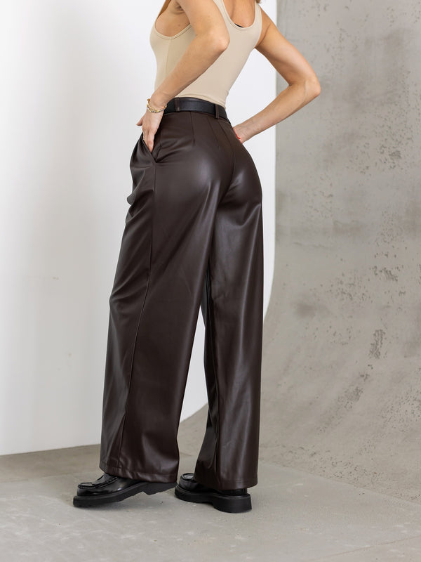 Clémence Pleated Wide-Leg Trousers