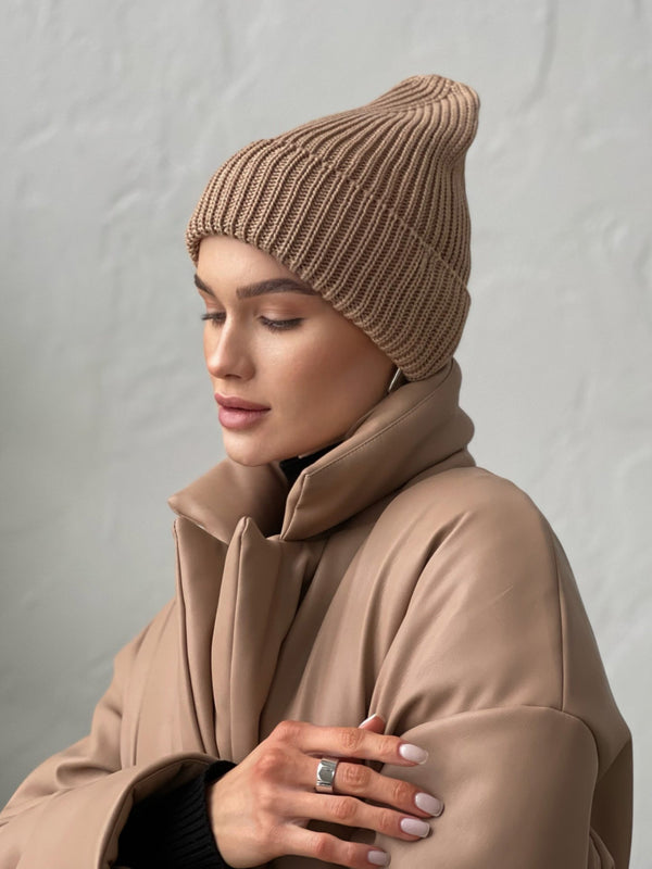 Théodora Quilted Belted Jacket – Camel