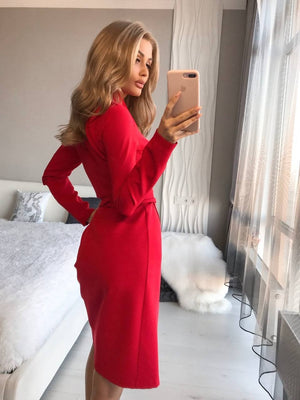 Philippine Long-Sleeve Wrap Dress