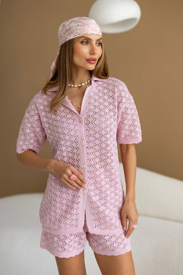 Nora Shirt & Shorts Set – Pink
