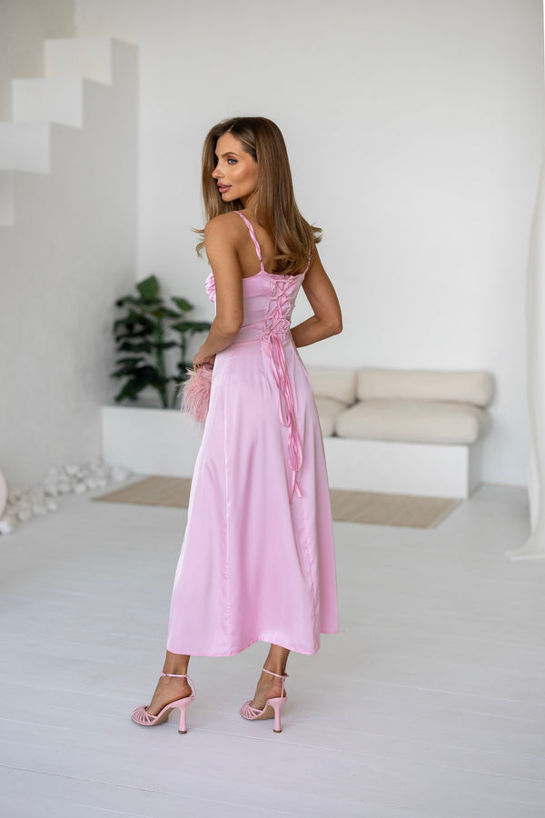 Léa Corset Slip Dress – Pink